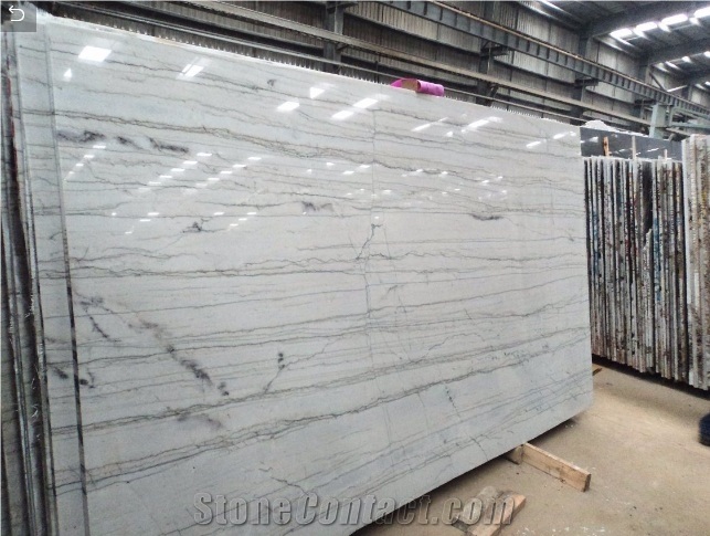 White Macaubas Quartzite Wall Floor Slab Tile