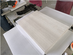 Wooden White Serpeggiante Marble Floor Slabs Tiles