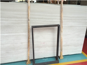 Wooden White Serpeggiante Marble Wall Slab Tile