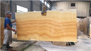 Yellow Gold Onyx Floor Wall Covering Slabs Tiles