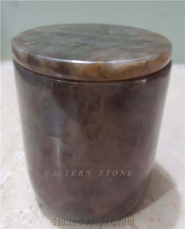 Jars Onyx Pink Stone Candle Jars, T-Light Holder from Pakistan