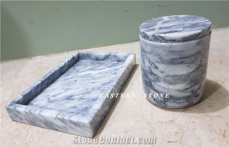 Onyx Stone Tray and Candle Jars