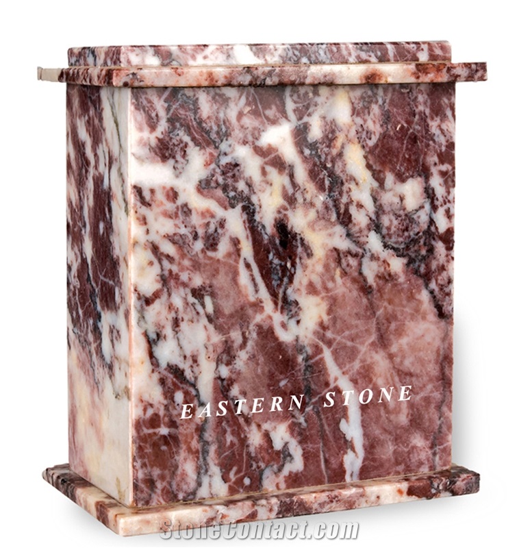 Red Marble Box for Cremation Urns