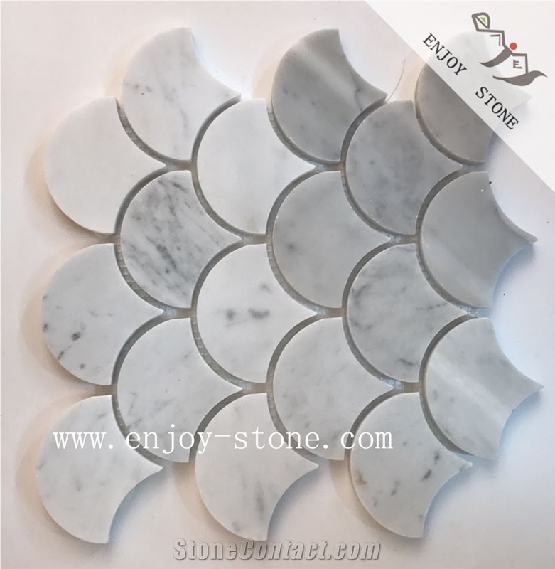 Honed Marble Pearl Shell Mosaic Tiles for Wall