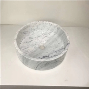 Bianco Carrara White Marble Wash Basin
