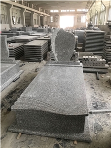 China Cheaper Grey Granite Tombstone