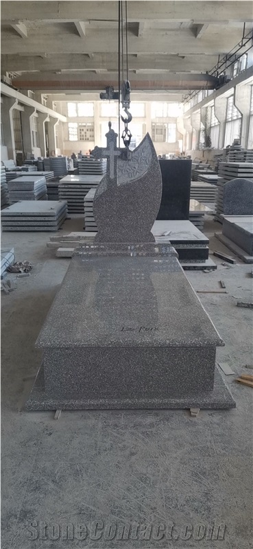 China Cheaper Grey Granite Tombstone