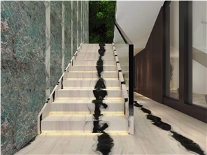 China Panda White Marble for Stairs Steps Project