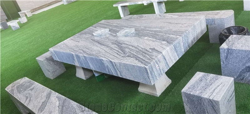 Granite Grey Garden Table Chair Set China Juparana
