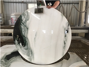 Panda White Marble Stone Table and Chair