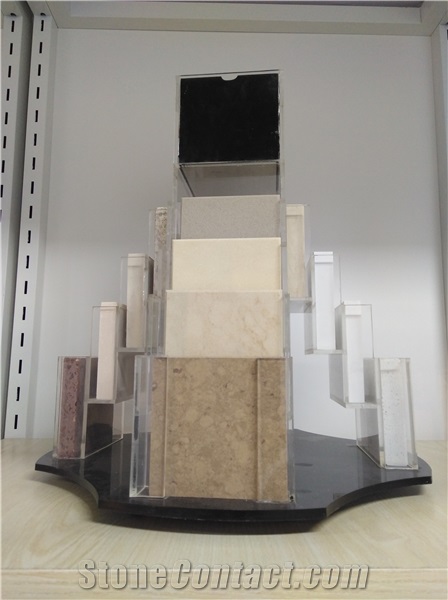 Acrylic Countertop Display Rack For Quartz, Marble