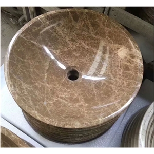 Crystal Emperador Marble Bathroom Wash Basins
