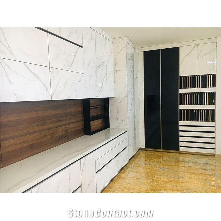 Marble Top China Melamine Modular Kitchen Cabinet