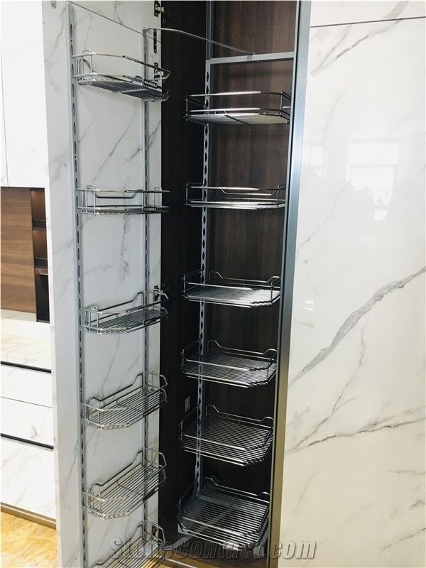 Marble Top China Melamine Modular Kitchen Cabinet