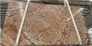 Rainforest Brown Gold Marble Wall Panel Tiles