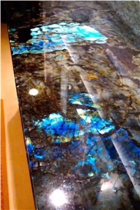 Table Top Labradorite Lemurian Blue Granite