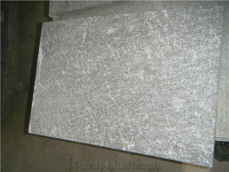 China Jet Mist Snow Grey Granite Flamed Tile