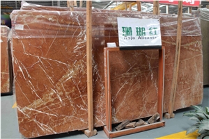 Coral Red Marble Slabs Tiles for Floor Covering