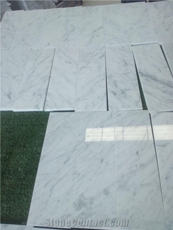 Italy Bianco Carrara Polished Marble Slabs Wall Floor Tiles
