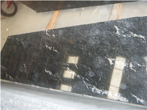 Snow Grey China Mist Jet Granite Polish Slab Tiles