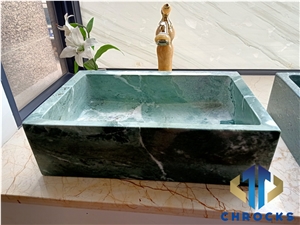 China Green Marble Sink, Marble Washbasin