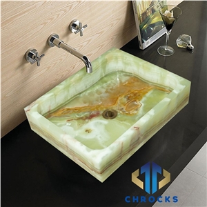 Green Onyx Sink, Green Onyx Washbasin, Stone Sink
