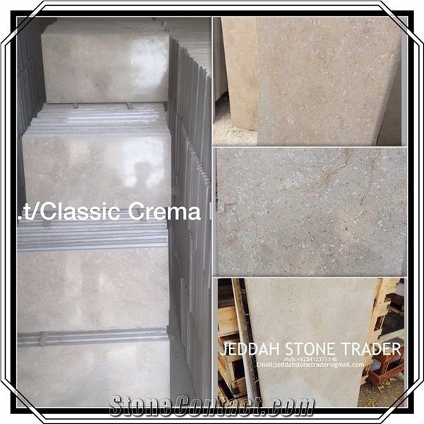 Classic Crema Beige Marble Slabs & Tiles.