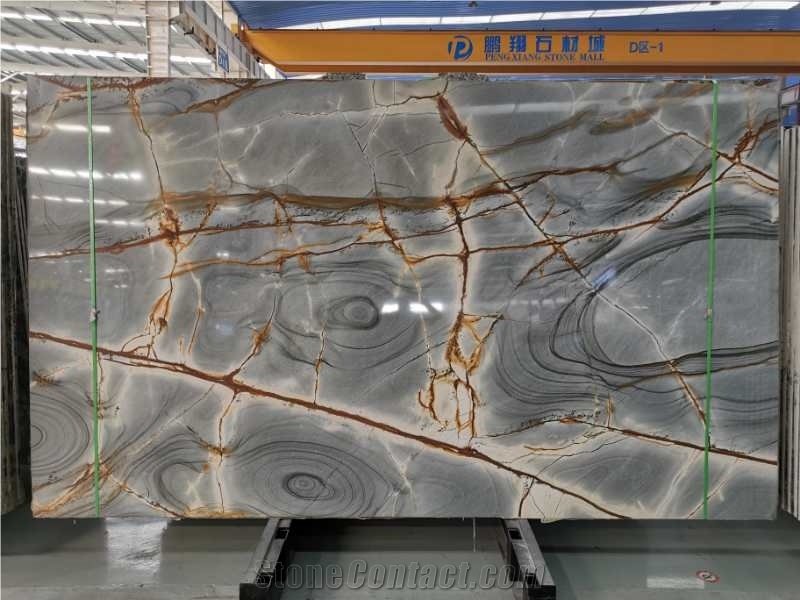 Brazil Blue Roman Quartzite Polished Big Slabs