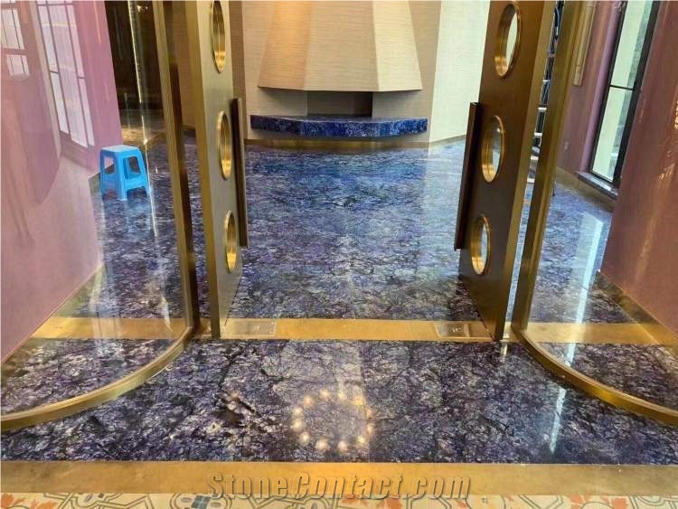 Brazil Sapphire Quartzite Polished Floor Tiles