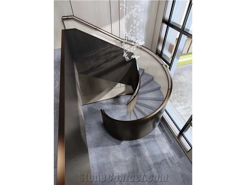 Italy Carter Blue Marble Polished Stair Treads