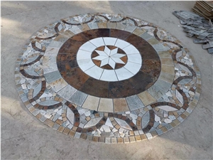 Slate Mosaic Medallions Culture Stone Floor & Wall