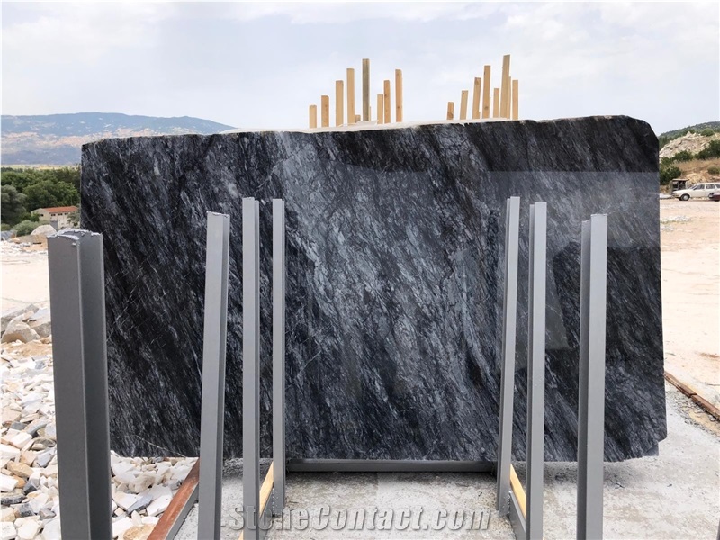 Black Marble Big Slabs - Grigio Pineta Marble