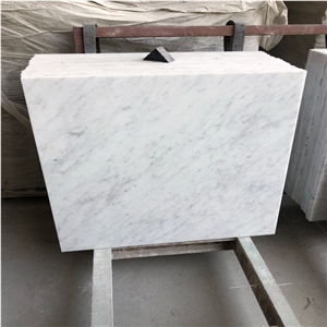Prefab Carrara White Single Vanity Tops