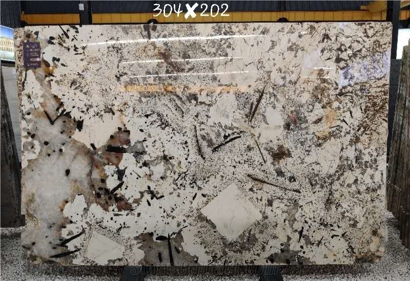 Pandora White Ivory Beige Granite Slabs Tiles New