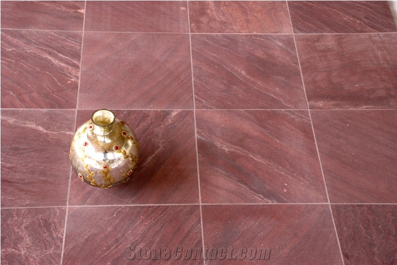 Aravali Red Jodhpur Red Sandstone Honed Floor Tiles
