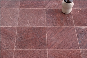 Aravali Red Sandstone Textured Tiles & Slabs