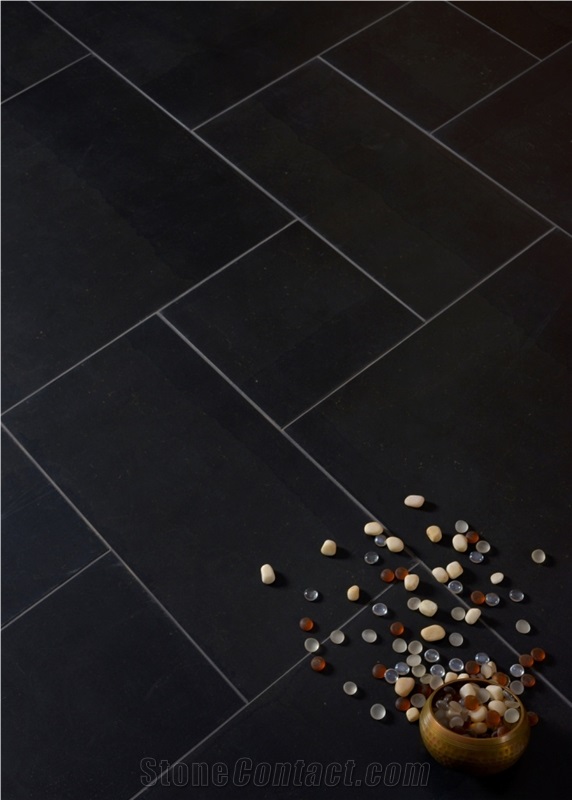 Black Basalt Honed Flooring Tiles