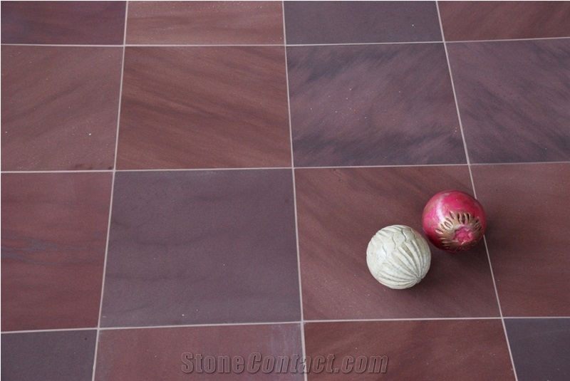 Chocolate Mandana Red Sandstone Honed Tiles