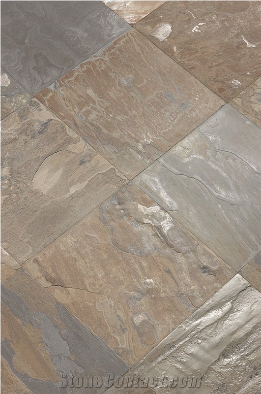 Desert Slate Antiqued Tiles, Vijay Gold Slate