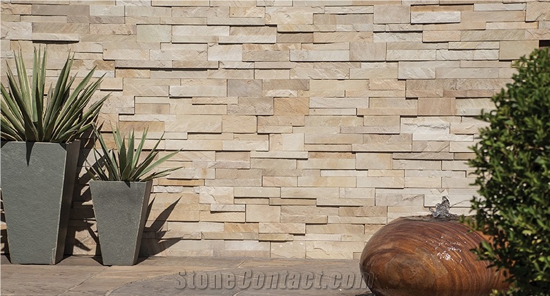 Mint Sandstone Split Natural Stone Wall Panel