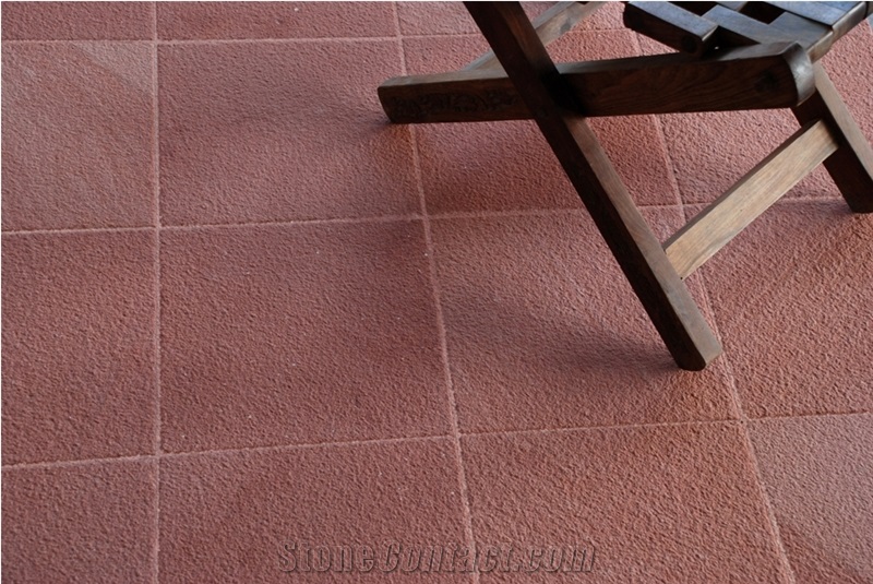 Red Sandstone Textured Tiles & Slabs