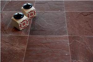 Sunset Red Sandstone Riven Floor Tiles