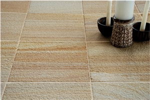 Teak Wood Sandstone Textured Tiles