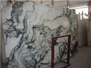 Landscape Marble Slab Tile with Green Vein