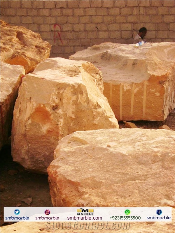 Pakistani Natural Mango Sandstone Blocks