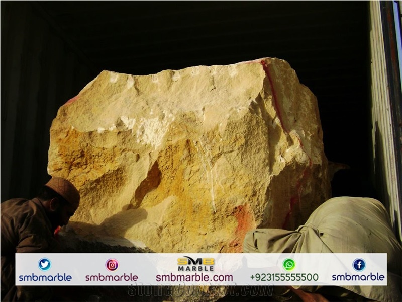 Pakistani Natural Mango Sandstone Blocks