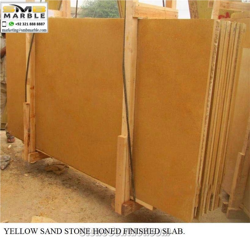 Pakistani Yellow Sandstone Slabs & Tiles