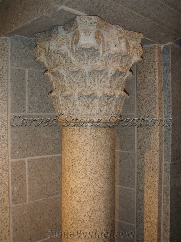 Giallo Fantasia Dark Granite Corinthian Column