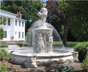 Giallo Fantasia Granite Sculptured Water Fountain
