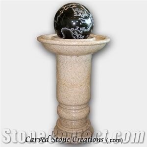 Pedestal Sphere Fountain with Globe